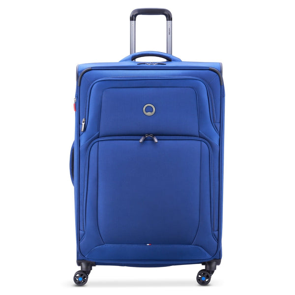 Delsey Optimax Lite 80cm Softcase 4 Double Wheel Expandable Large Check-In Luggage Trolley Blue - 00328583002T9