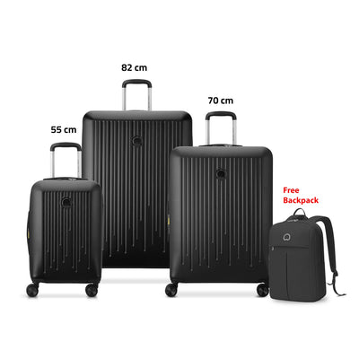 CHRISTINE SET OF 3 BLACK + BACKPACK