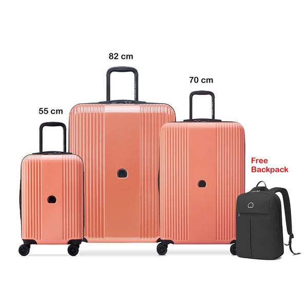 OPHELIE SET OF 3 CORAL PINK + BACKPACK