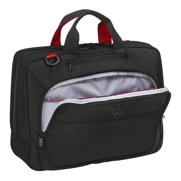 Delsey Parvis Plus 2 Compartment PC Protection Satchel - Black - 00394416100 BLK - Jashanmal Home